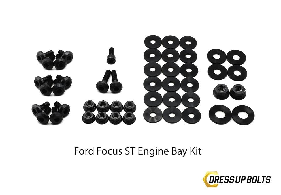 Ford Focus ST (2011-2014) Titanium Dress Up Bolt Engine Bay Kits - DressUpBolts.com