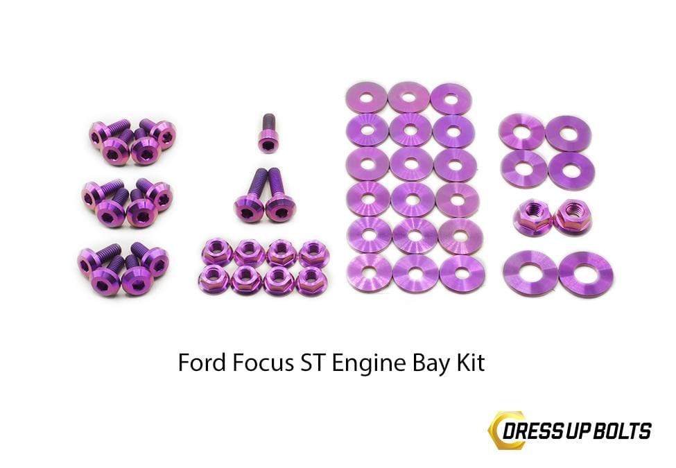 Ford Focus ST (2011-2014) Titanium Dress Up Bolt Engine Bay Kits - DressUpBolts.com