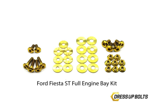 Ford Fiesta ST (2013-2017) Titanium Dress Up Bolt Engine Bay Kit - DressUpBolts.com