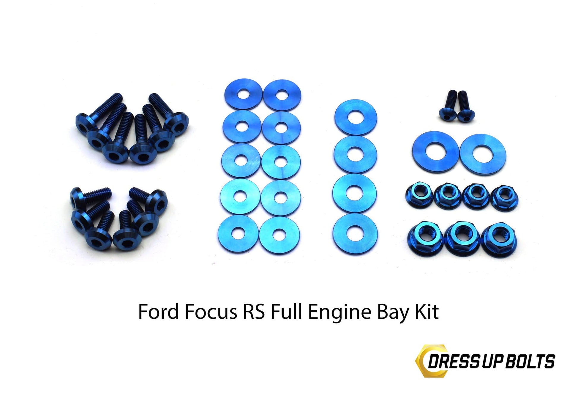 Ford Focus RS (2016-2018) Titanium Dress Up Bolt Engine Bay Kit - DressUpBolts.com