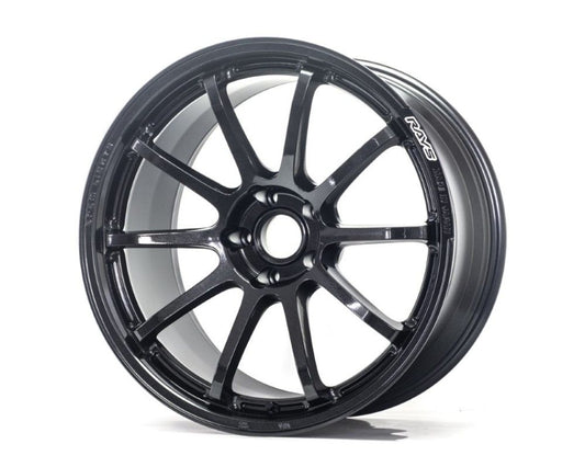 Gram Lights 57NR 18x9.5 +32 5-114.3 Glass Black Wheel