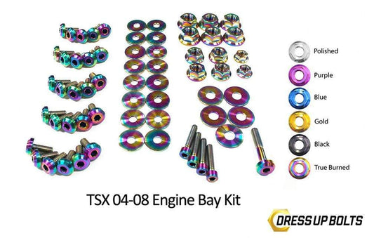 Acura TSX (2004-2008) Titanium Dress Up Bolts Engine Bay Kit - DressUpBolts.com