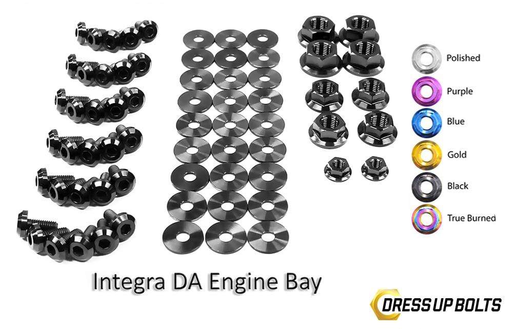 Acura Integra DA (1989-1993) Titanium Dress Up Bolts Full Engine Bay Kit - DressUpBolts.com