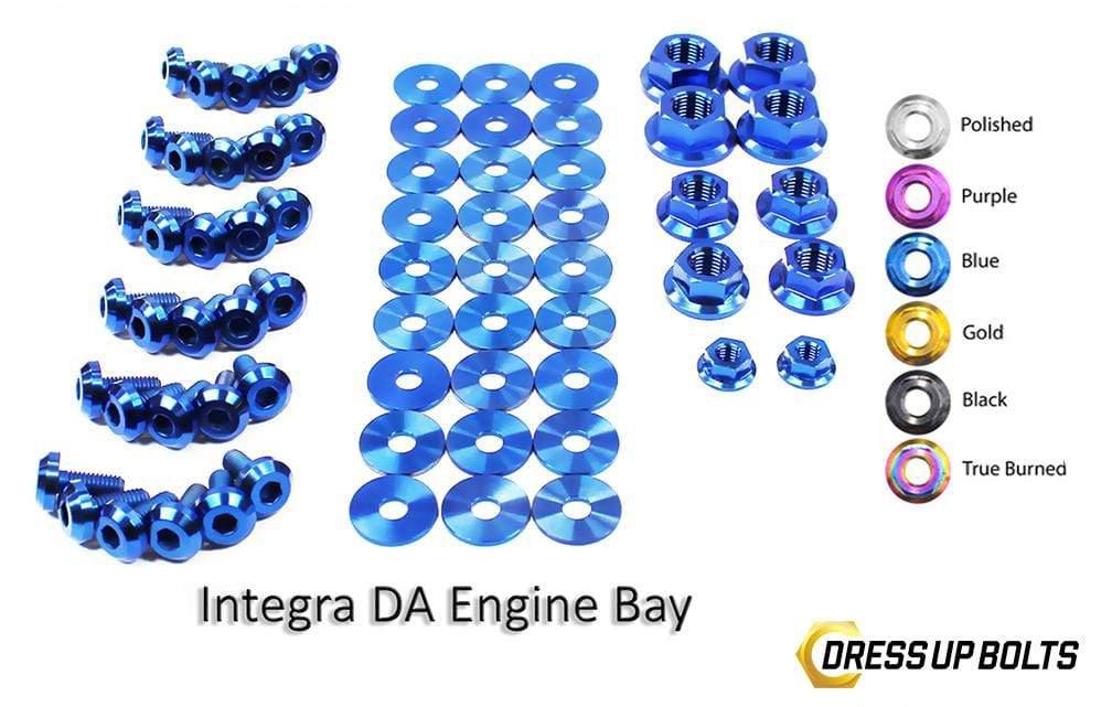 Acura Integra DA (1989-1993) Titanium Dress Up Bolts Full Engine Bay Kit - DressUpBolts.com