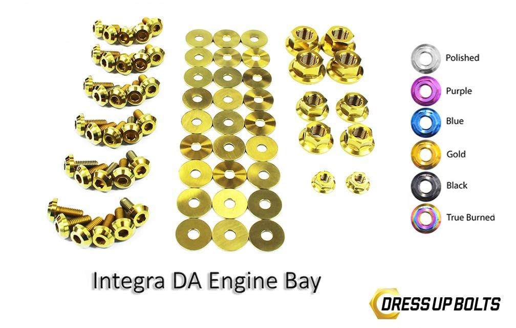 Acura Integra DA (1989-1993) Titanium Dress Up Bolts Full Engine Bay Kit - DressUpBolts.com