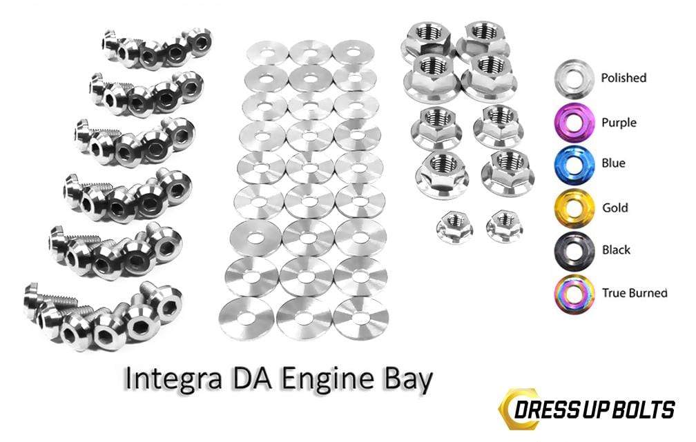 Acura Integra DA (1989-1993) Titanium Dress Up Bolts Full Engine Bay Kit - DressUpBolts.com