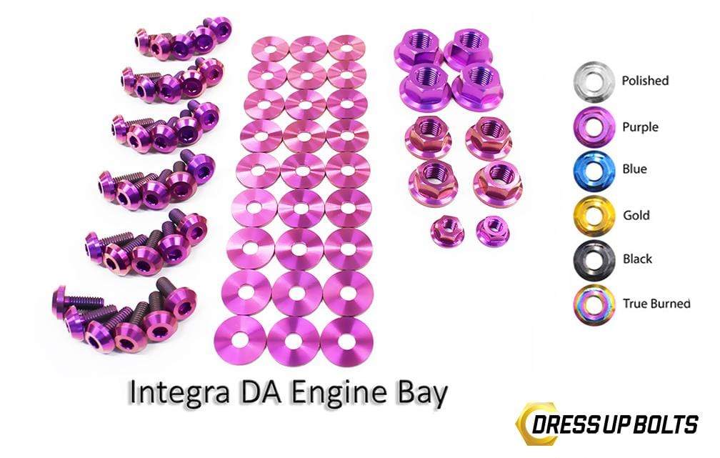 Acura Integra DA (1989-1993) Titanium Dress Up Bolts Full Engine Bay Kit - DressUpBolts.com