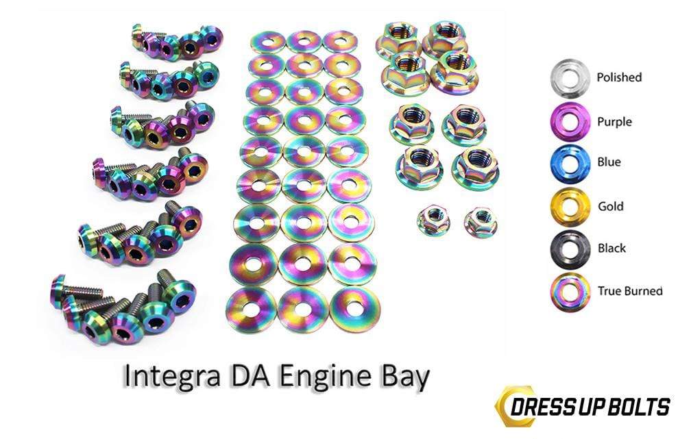 Acura Integra DA (1989-1993) Titanium Dress Up Bolts Full Engine Bay Kit - DressUpBolts.com