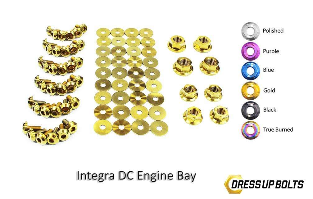 Acura Integra DC (1994-2001) Titanium Dress Up Bolts Full Engine Bay Kit - DressUpBolts.com