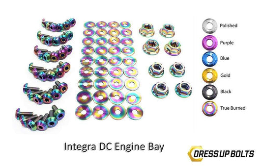Acura Integra DC (1994-2001) Titanium Dress Up Bolts Full Engine Bay Kit - DressUpBolts.com