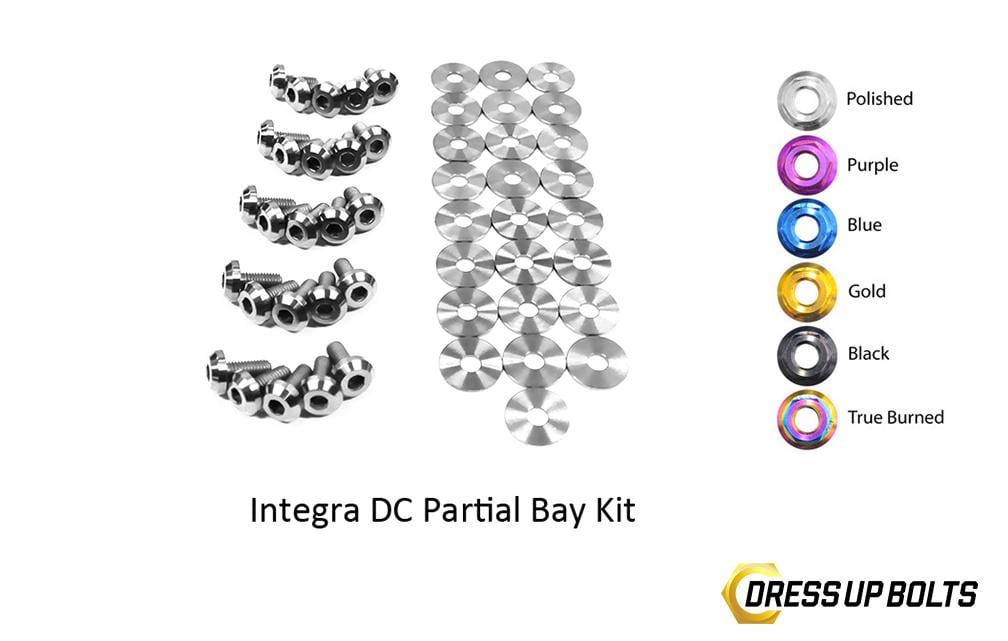 Acura Integra DC (1994-2001) Titanium Dress Up Bolts Partial Engine Bay Kit - DressUpBolts.com