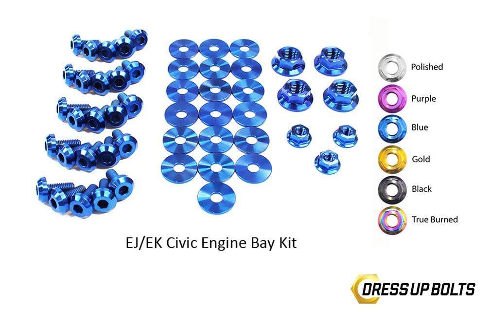 Honda Civic EK/EJ (1996-2000) Titanium Ti Dress Up Bolts Engine Bay Kit - DressUpBolts.com