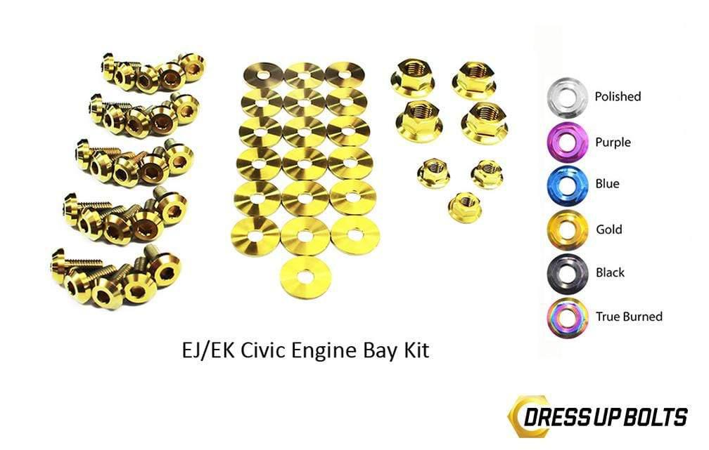 Honda Civic EK/EJ (1996-2000) Titanium Ti Dress Up Bolts Engine Bay Kit - DressUpBolts.com