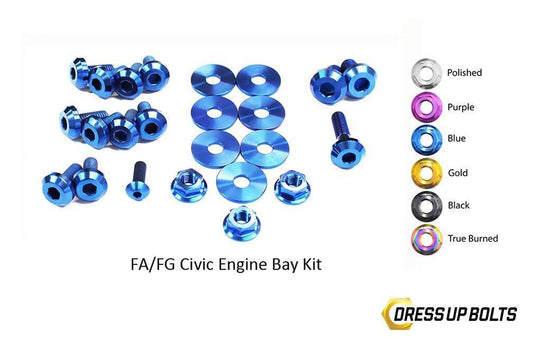 Honda Civic Si FG/FA (2006-2011) Titanium Ti Dress Up Bolts Engine Bay Kit - DressUpBolts.com