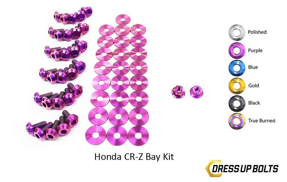 Honda CR-Z CRZ (2011-2015) Titanium Ti Dress Up Bolts Engine Bay Kit - DressUpBolts.com