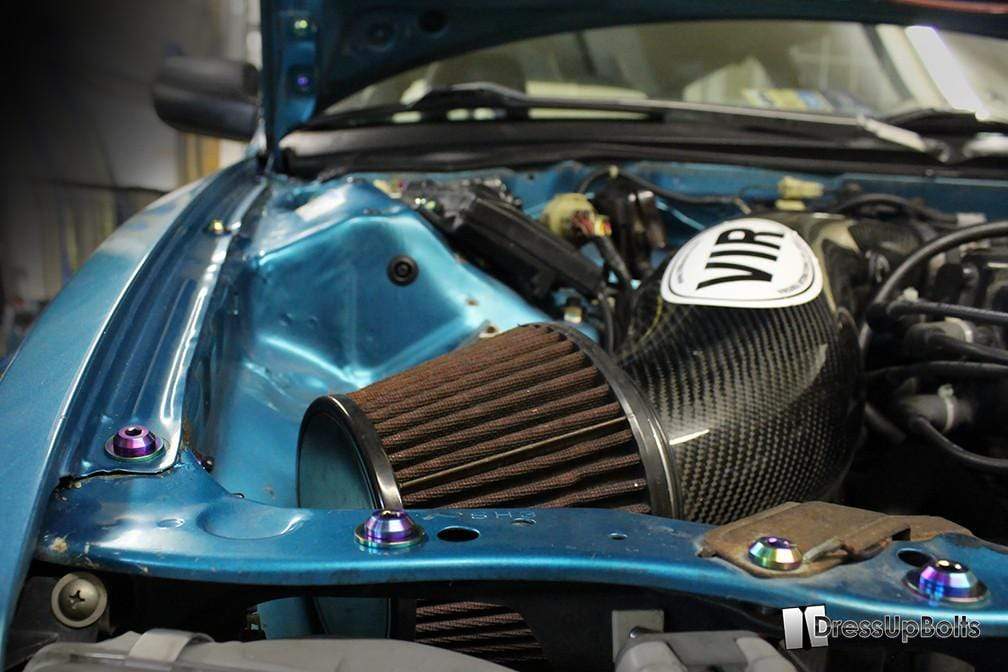 Honda Civic EF (1988-1991) Titanium Dress Up Bolts Partial Engine Bay Kit - DressUpBolts.com