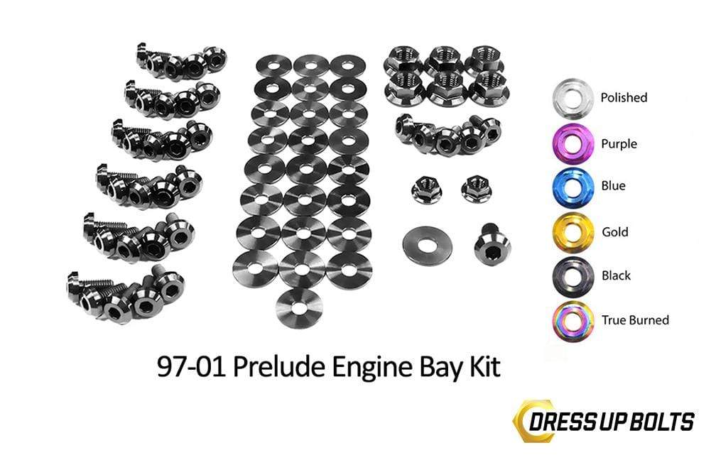 Honda Prelude (1997-2001) Titanium Ti Dress Up Bolts Engine Bay Kit - DressUpBolts.com