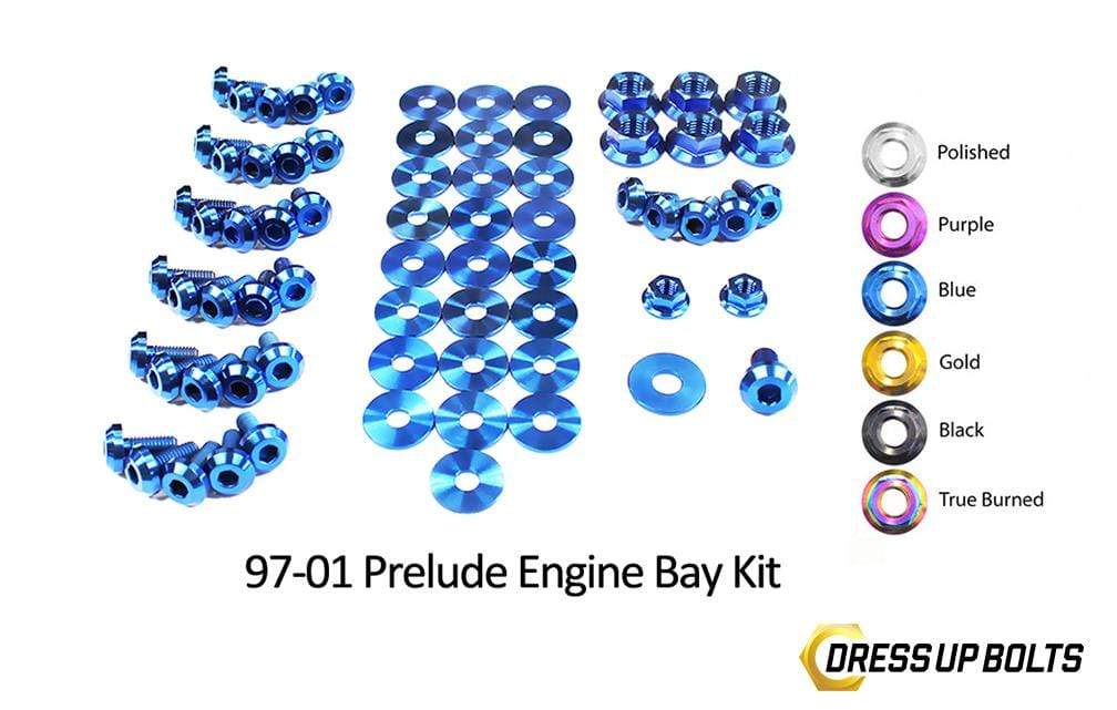 Honda Prelude (1997-2001) Titanium Ti Dress Up Bolts Engine Bay Kit - DressUpBolts.com