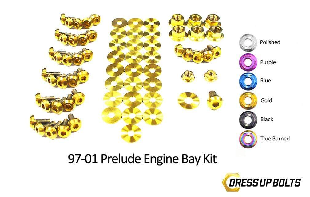 Honda Prelude (1997-2001) Titanium Ti Dress Up Bolts Engine Bay Kit - DressUpBolts.com