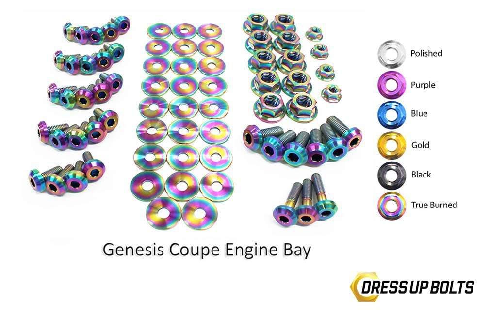 Hyundai Genesis Coupe (2009-2016) BK Titanium Dress Up Bolts Full Engine Bay Kit - DressUpBolts.com