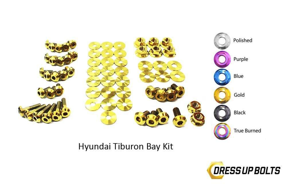 Hyundai Tiburon (2003-2008) Titanium Dress Up Bolts Engine Bay Kit - DressUpBolts.com