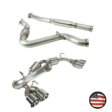 Catback Exhaust- 2008-2014 STi/2011-2014 WRX Hatchback - 5" Muffler - 4" Double Wall Tips