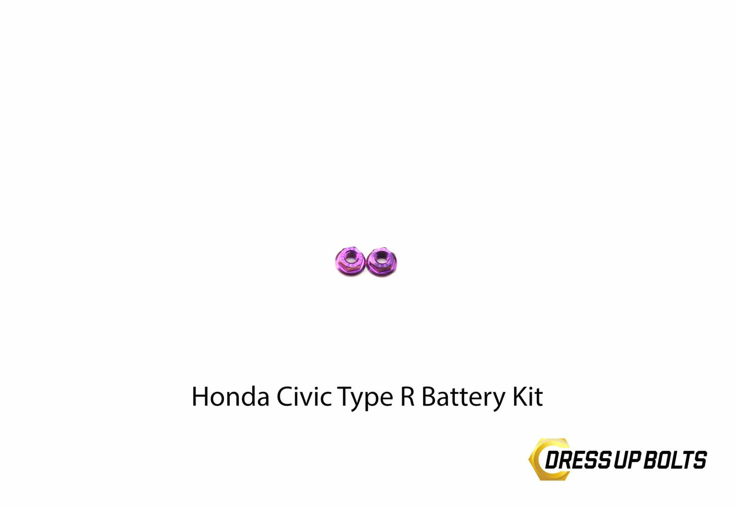 Honda Civic Type R (2017-2019) Titanium Dress Up Bolt Battery Kit - DressUpBolts.com
