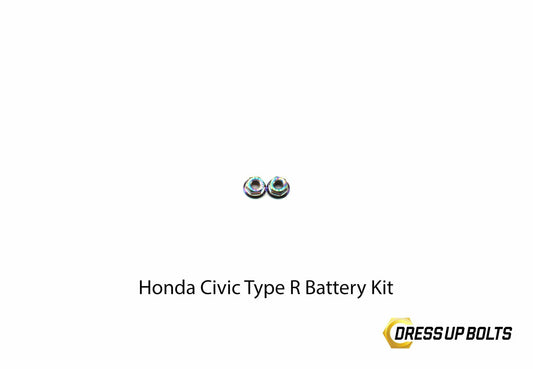 Honda Civic Type R (2017-2019) Titanium Dress Up Bolt Battery Kit - DressUpBolts.com