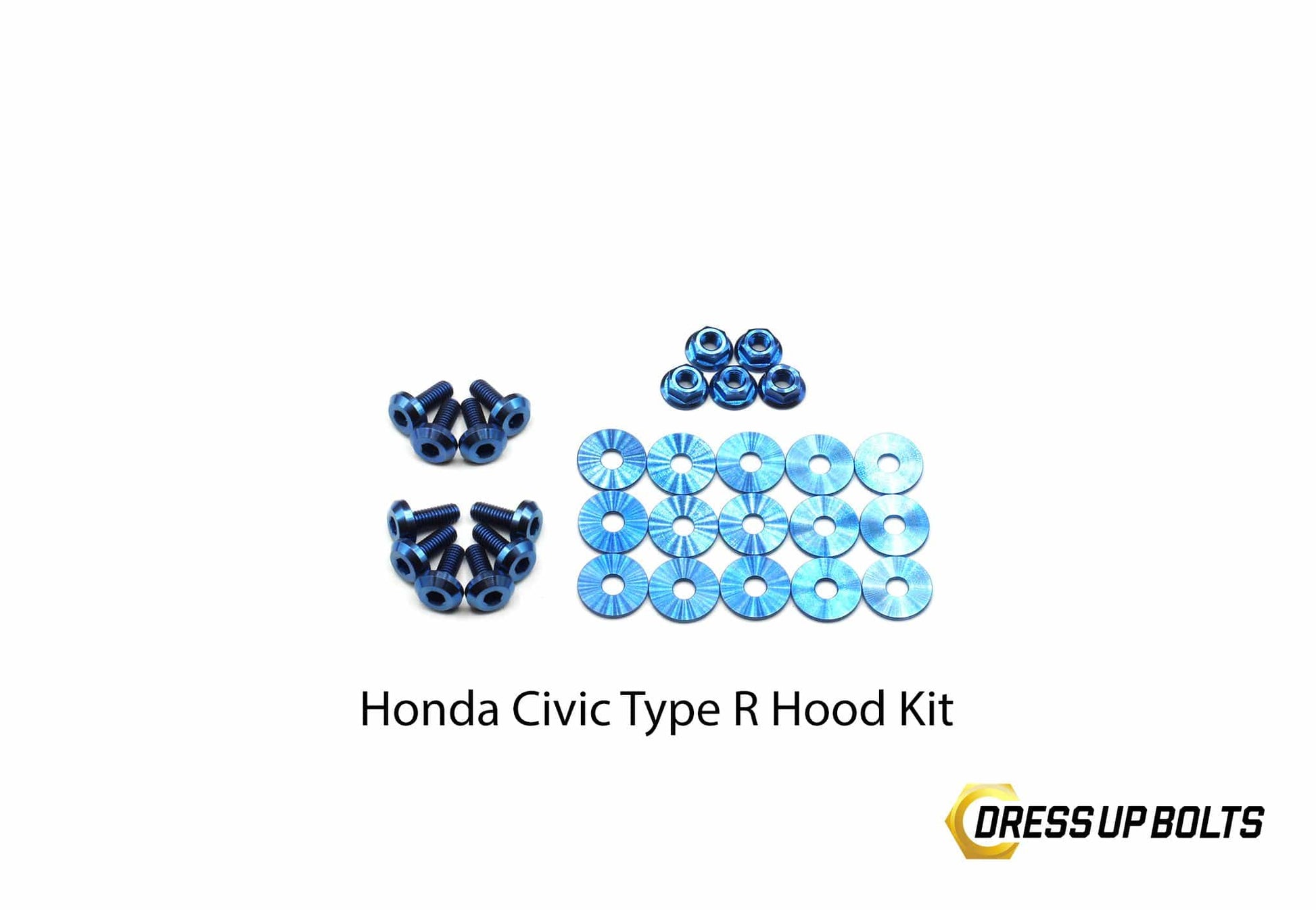 Honda Civic Type R (2017-2019) Titanium Dress Up Bolts Hood Kit - DressUpBolts.com