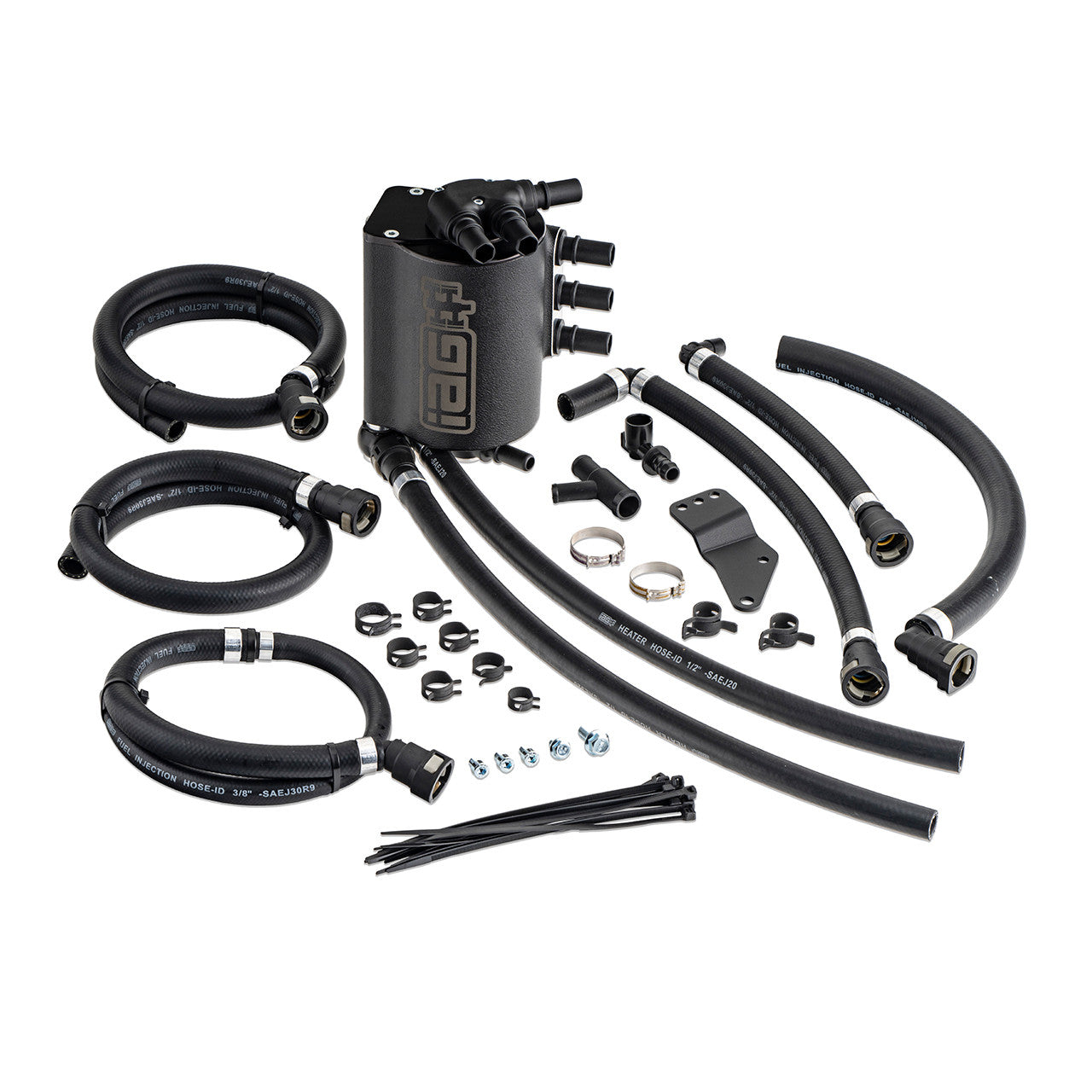 IAG V3 Street Series Air / Oil Separator (AOS) For 2006-07 Subaru WRX & 2004-07 STI - Black Finish