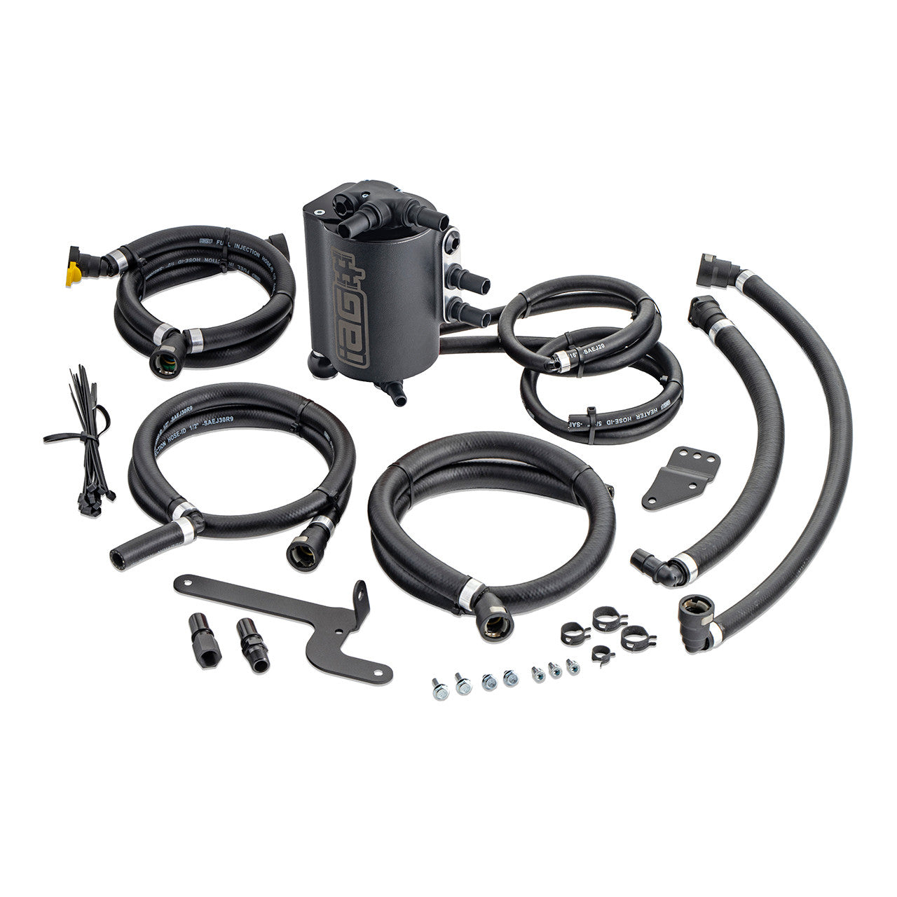 IAG V3 Street Series Air / Oil Separator (AOS) For 2015-21 Subaru WRX - Black Finish