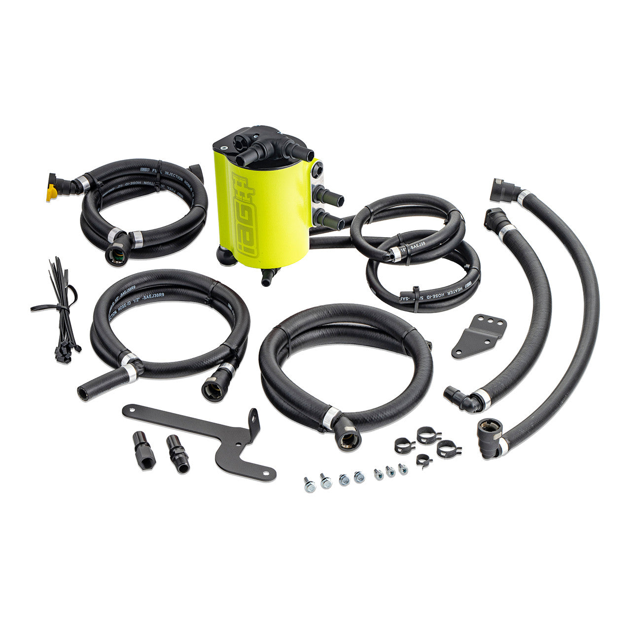 IAG V3 Street Series Air / Oil Separator (AOS) For 2015-21 Subaru WRX - Neon Yellow