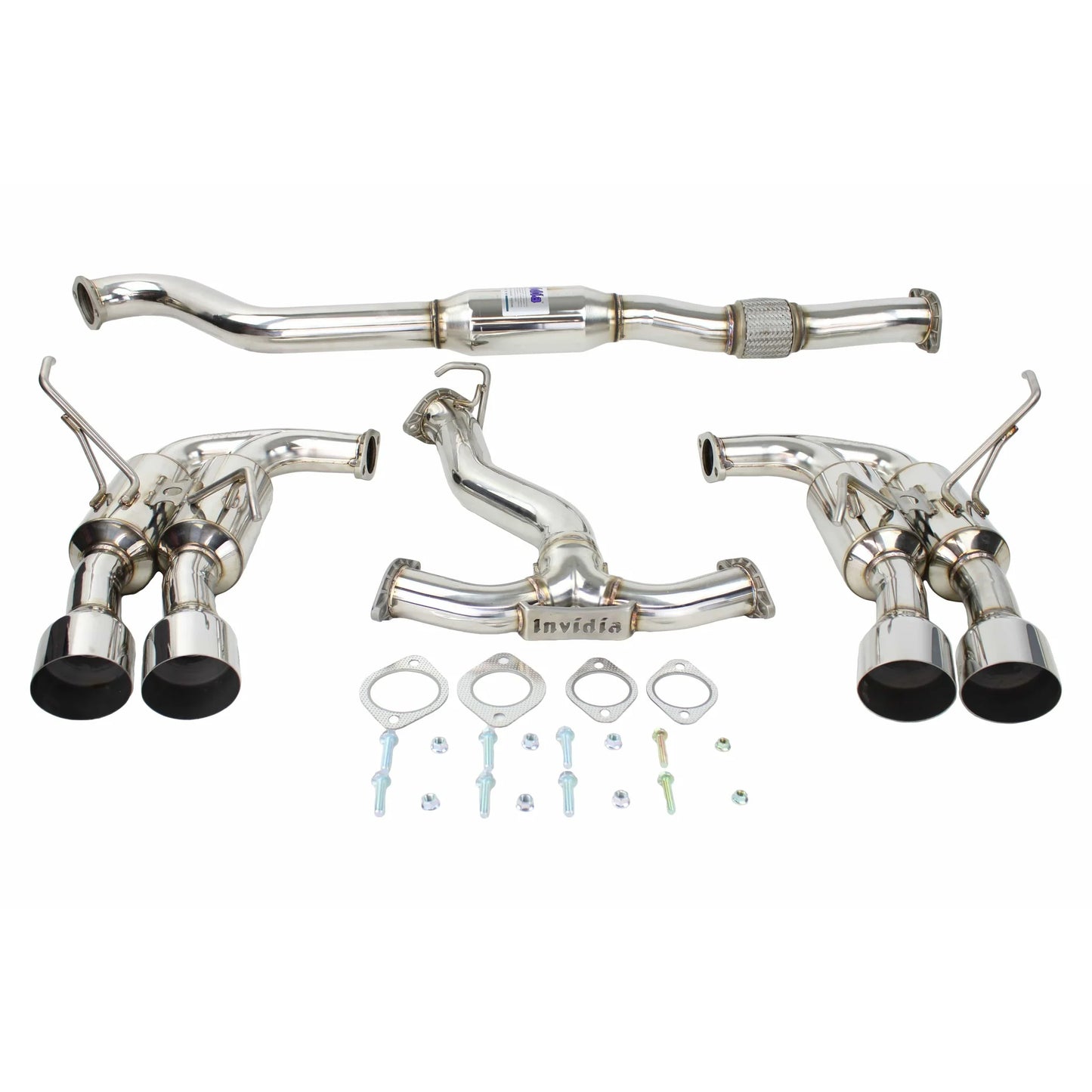 Invidia 2015+ Subaru WRX / STI Gemini/R400 Single Layer Quad Stainless Steel Tip Cat-Back Exhaust