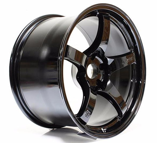 Gram Lights 57CR 18x10.5 +22 5x114.3 Gloss Black Wheel