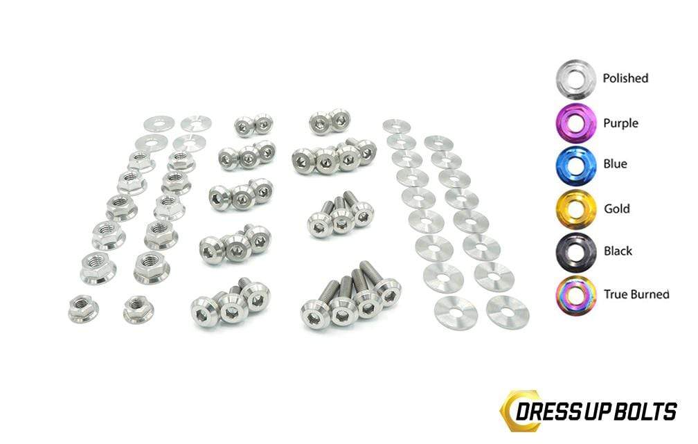 Infiniti Q60 (2017-Present) Titanium Dress Up Bolts Engine Bay Kit - DressUpBolts.com