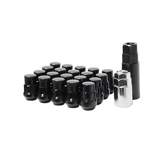 Wheel Mate Muteki SR35 Close End Lug Nuts w/ Lock Set - Black 12x1.25 35mm