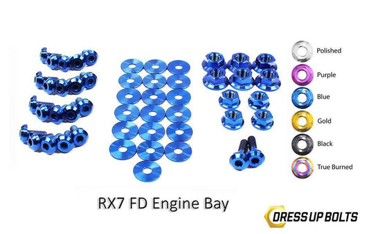 Mazda RX-7 FD/FD3S (1992-2002) Titanium Dress Up Bolts Engine Bay Kit - DressUpBolts.com