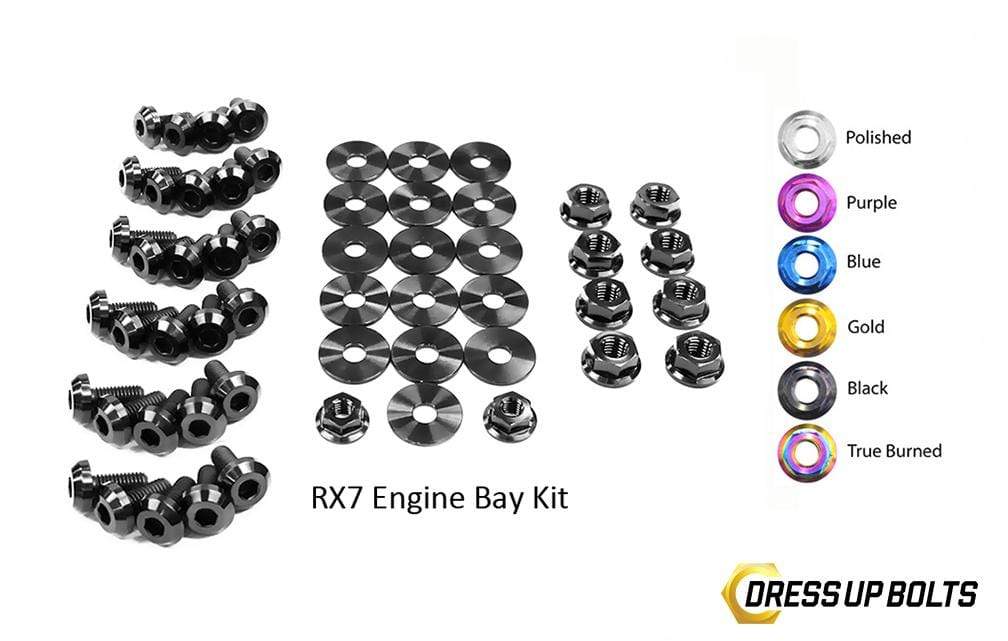 Mazda RX-7 FC/FC3S (1986-1991) Titanium Dress Up Bolts Engine Bay Kit - DressUpBolts.com