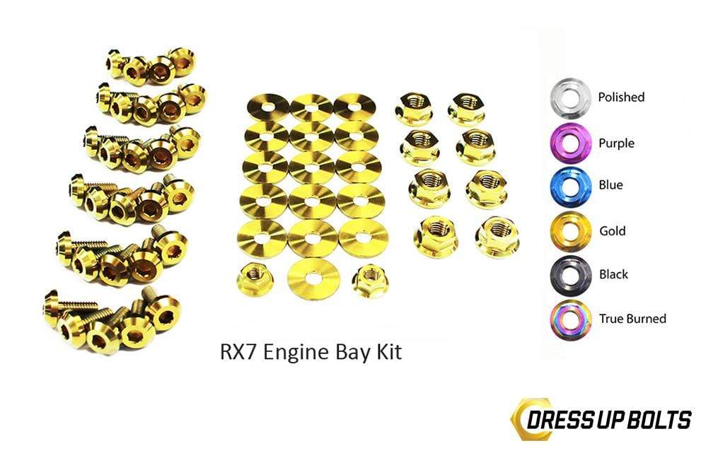 Mazda RX-7 FC/FC3S (1986-1991) Titanium Dress Up Bolts Engine Bay Kit - DressUpBolts.com