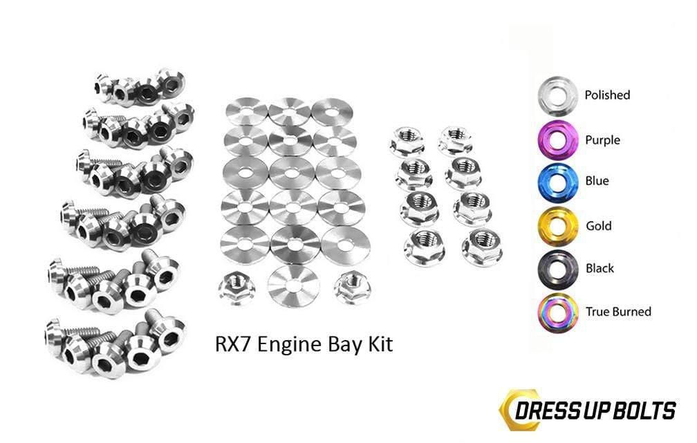 Mazda RX-7 FC/FC3S (1986-1991) Titanium Dress Up Bolts Engine Bay Kit - DressUpBolts.com
