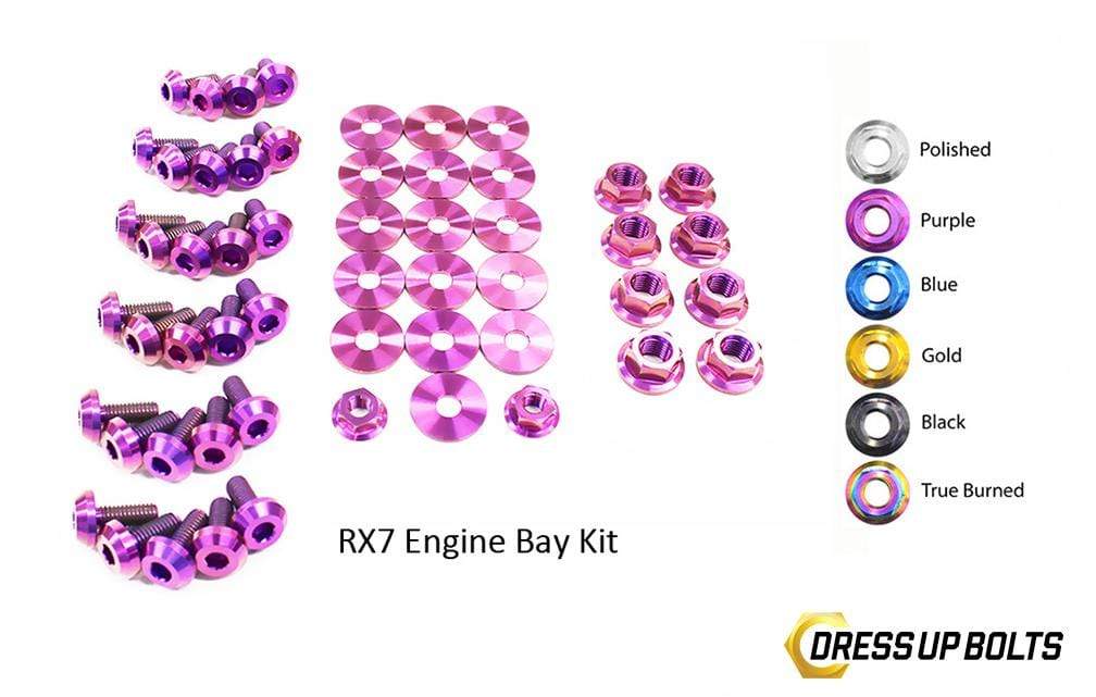Mazda RX-7 FC/FC3S (1986-1991) Titanium Dress Up Bolts Engine Bay Kit - DressUpBolts.com