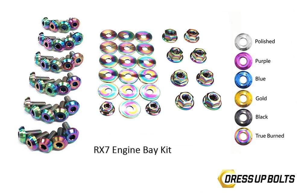 Mazda RX-7 FC/FC3S (1986-1991) Titanium Dress Up Bolts Engine Bay Kit - DressUpBolts.com