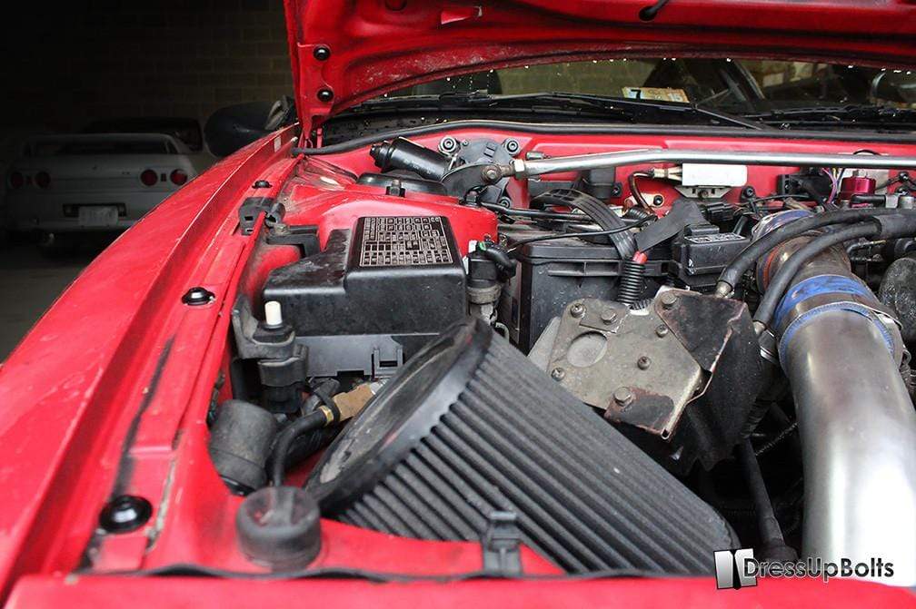 Mitsubishi 1G Eclipse (1990-1994) Titanium Dress Up Bolts Partial Engine Bay Kit - DressUpBolts.com