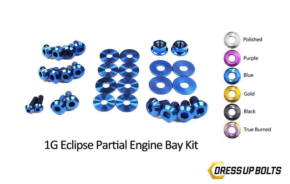 Mitsubishi 1G Eclipse (1990-1994) Titanium Dress Up Bolts Partial Engine Bay Kit - DressUpBolts.com