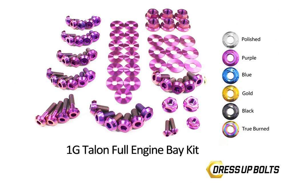 Eagle 1G Talon DSM (1990-1994) Titanium Dress Up Bolts Full Engine Bay Kit - DressUpBolts.com