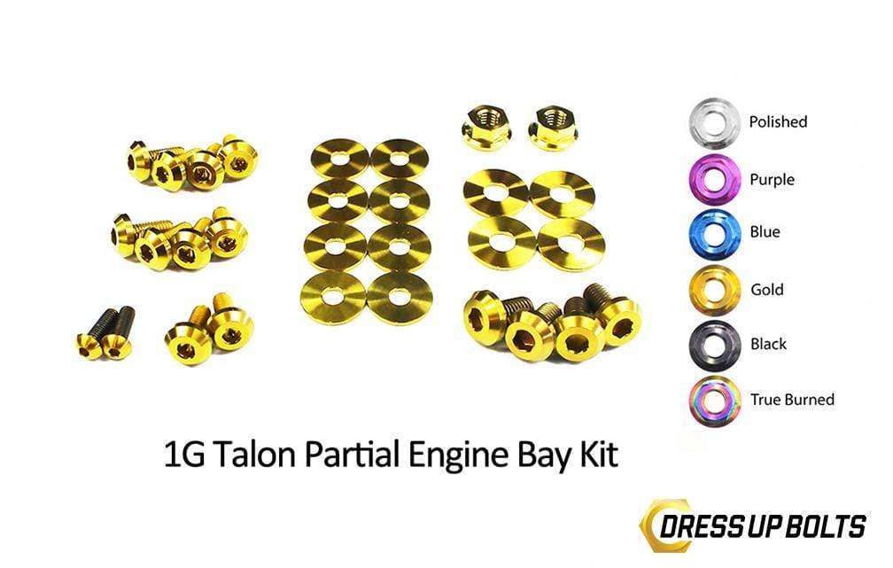 Eagle 1G Talon DSM (1990-1994) Titanium Dress Up Bolts Partial Engine Bay Kit - DressUpBolts.com