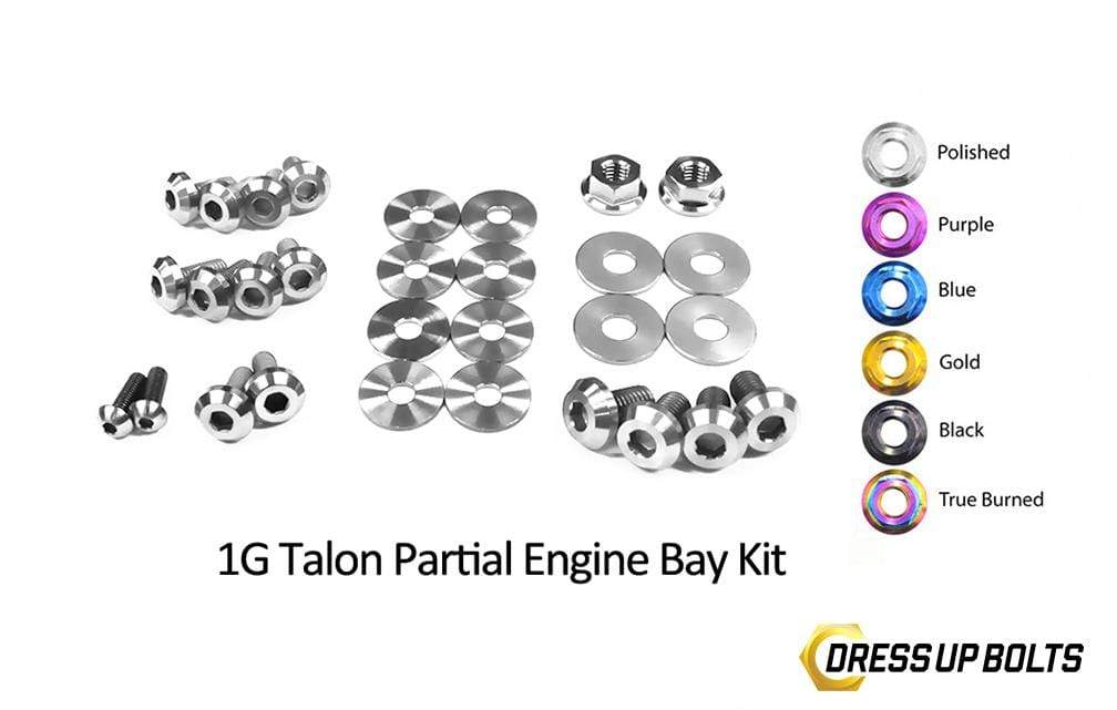 Eagle 1G Talon DSM (1990-1994) Titanium Dress Up Bolts Partial Engine Bay Kit - DressUpBolts.com