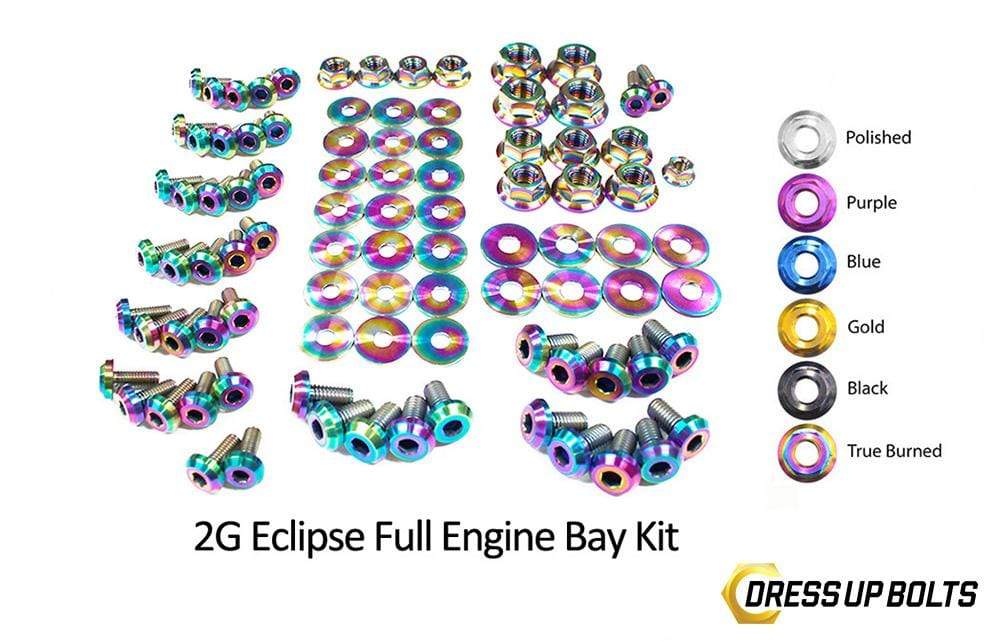 Eagle 2G Talon DSM (1995-1999) Titanium Dress Up Bolts Full Engine Bay Kit - DressUpBolts.com