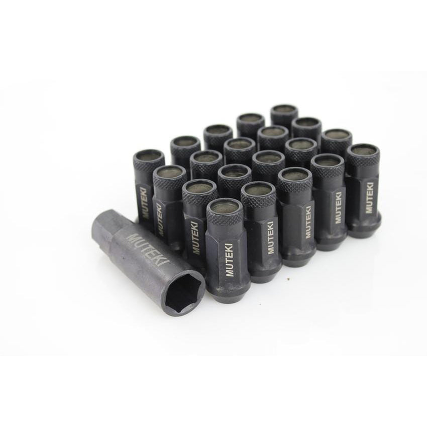 Wheel Mate Muteki SR48 Open End Lug Nuts - Black 12x1.50 48mm