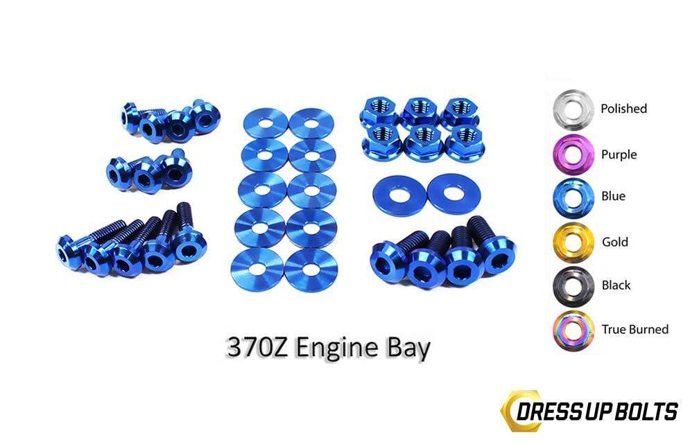 Nissan 370Z (2009-2019) Z34 Titanium Dress Up Bolts Engine Bay Kit - DressUpBolts.com